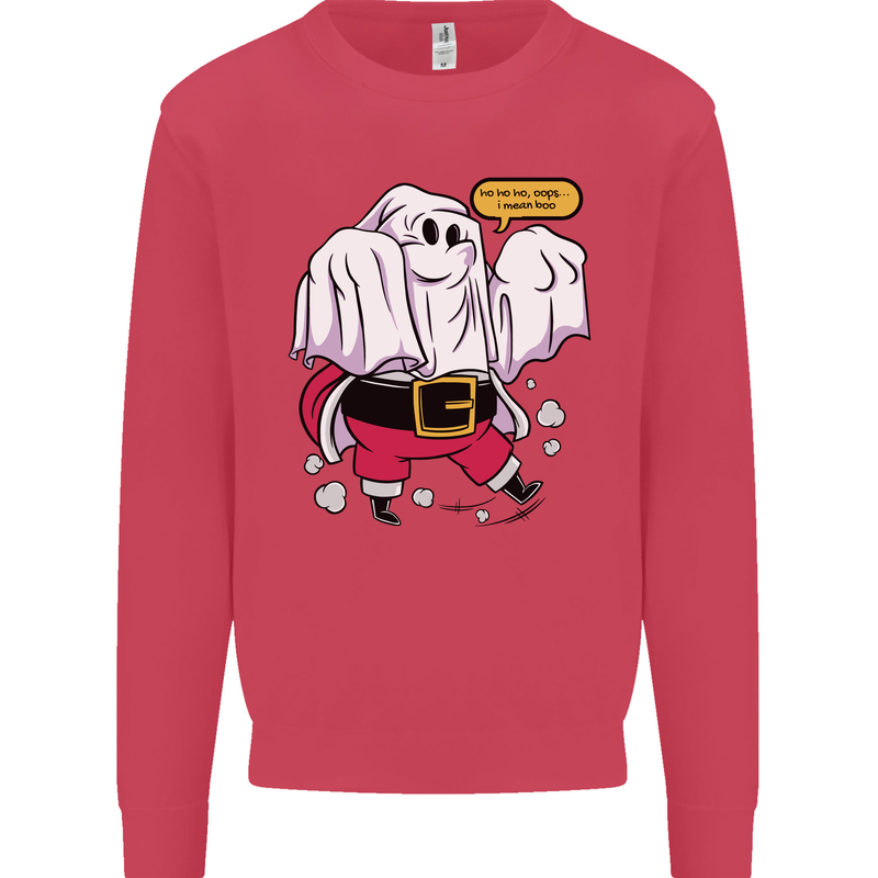Funny Santa Ghost Christmas Halloween Kids Sweatshirt Jumper Heliconia