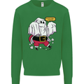 Funny Santa Ghost Christmas Halloween Kids Sweatshirt Jumper Irish Green