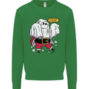 Funny Santa Ghost Christmas Halloween Kids Sweatshirt Jumper Irish Green