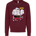 Funny Santa Ghost Christmas Halloween Kids Sweatshirt Jumper Maroon