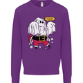 Funny Santa Ghost Christmas Halloween Kids Sweatshirt Jumper Purple