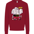Funny Santa Ghost Christmas Halloween Kids Sweatshirt Jumper Red