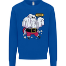 Funny Santa Ghost Christmas Halloween Kids Sweatshirt Jumper Royal Blue