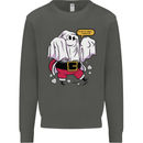 Funny Santa Ghost Christmas Halloween Kids Sweatshirt Jumper Storm Grey
