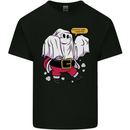 Funny Santa Ghost Christmas Halloween Kids T-Shirt Childrens Black