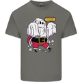 Funny Santa Ghost Christmas Halloween Kids T-Shirt Childrens Charcoal