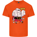 Funny Santa Ghost Christmas Halloween Kids T-Shirt Childrens Orange