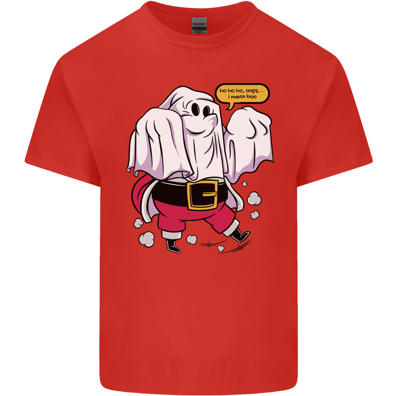 Funny Santa Ghost Christmas Halloween Kids T-Shirt Childrens Red