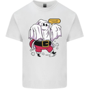 Funny Santa Ghost Christmas Halloween Kids T-Shirt Childrens White