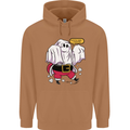 Funny Santa Ghost Christmas Halloween Mens 80% Cotton Hoodie Caramel Latte