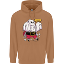 Funny Santa Ghost Christmas Halloween Mens 80% Cotton Hoodie Caramel Latte