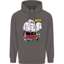 Funny Santa Ghost Christmas Halloween Mens 80% Cotton Hoodie Charcoal
