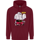 Funny Santa Ghost Christmas Halloween Mens 80% Cotton Hoodie Maroon