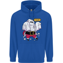 Funny Santa Ghost Christmas Halloween Mens 80% Cotton Hoodie Royal Blue