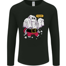 Funny Santa Ghost Christmas Halloween Mens Long Sleeve T-Shirt Black