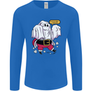 Funny Santa Ghost Christmas Halloween Mens Long Sleeve T-Shirt Royal Blue