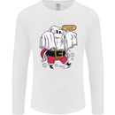 Funny Santa Ghost Christmas Halloween Mens Long Sleeve T-Shirt White
