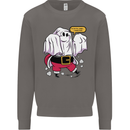 Funny Santa Ghost Christmas Halloween Mens Sweatshirt Jumper Charcoal