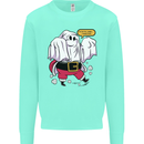 Funny Santa Ghost Christmas Halloween Mens Sweatshirt Jumper Peppermint