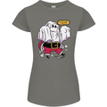 Funny Santa Ghost Christmas Halloween Womens Petite Cut T-Shirt Charcoal