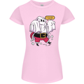 Funny Santa Ghost Christmas Halloween Womens Petite Cut T-Shirt Light Pink