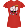 Funny Santa Ghost Christmas Halloween Womens Petite Cut T-Shirt Red