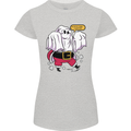 Funny Santa Ghost Christmas Halloween Womens Petite Cut T-Shirt Sports Grey