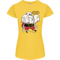 Funny Santa Ghost Christmas Halloween Womens Petite Cut T-Shirt Yellow