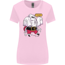 Funny Santa Ghost Christmas Halloween Womens Wider Cut T-Shirt Light Pink
