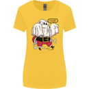 Funny Santa Ghost Christmas Halloween Womens Wider Cut T-Shirt Yellow