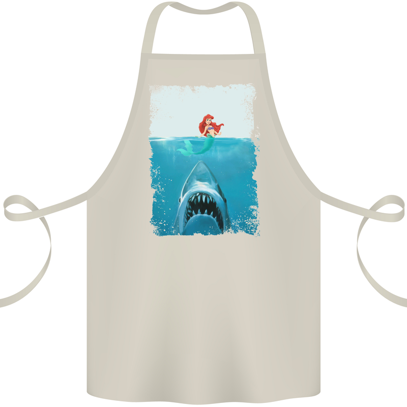 Funny Shark Parody Scuba Diving Fishing Cotton Apron 100% Organic Natural