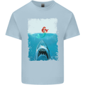 Funny Shark Parody Scuba Diving Fishing Kids T-Shirt Childrens Light Blue
