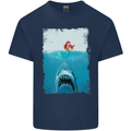 Funny Shark Parody Scuba Diving Fishing Kids T-Shirt Childrens Navy Blue
