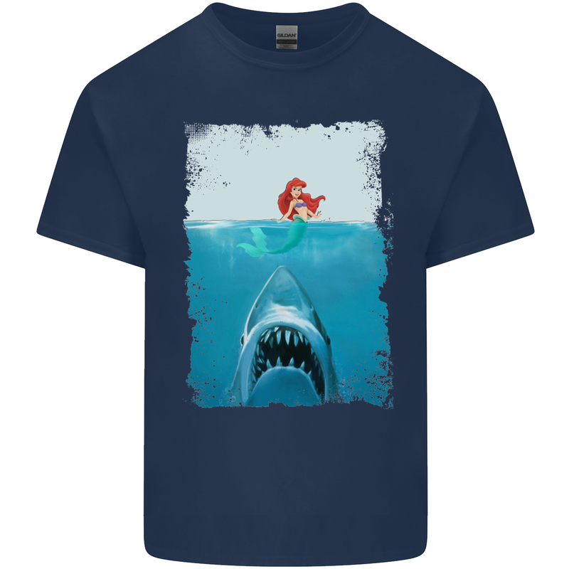 Funny Shark Parody Scuba Diving Fishing Kids T-Shirt Childrens Navy Blue