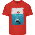 Funny Shark Parody Scuba Diving Fishing Kids T-Shirt Childrens Red
