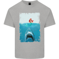 Funny Shark Parody Scuba Diving Fishing Kids T-Shirt Childrens Sports Grey