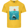 Funny Shark Parody Scuba Diving Fishing Kids T-Shirt Childrens Yellow
