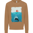 Funny Shark Parody Scuba Diving Fishing Mens Sweatshirt Jumper Caramel Latte