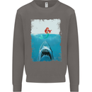 Funny Shark Parody Scuba Diving Fishing Mens Sweatshirt Jumper Charcoal