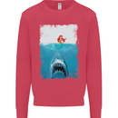 Funny Shark Parody Scuba Diving Fishing Mens Sweatshirt Jumper Heliconia