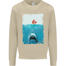 Funny Shark Parody Scuba Diving Fishing Mens Sweatshirt Jumper Sand