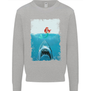 Funny Shark Parody Scuba Diving Fishing Mens Sweatshirt Jumper Sports Grey