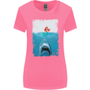 Funny Shark Parody Scuba Diving Fishing Womens Wider Cut T-Shirt Azalea