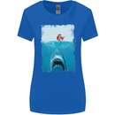 Funny Shark Parody Scuba Diving Fishing Womens Wider Cut T-Shirt Royal Blue