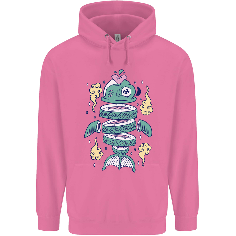 Funny Sliced Sushi Fish Fishing Fisherman Childrens Kids Hoodie Azalea