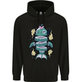 Funny Sliced Sushi Fish Fishing Fisherman Childrens Kids Hoodie Black