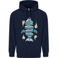 Funny Sliced Sushi Fish Fishing Fisherman Childrens Kids Hoodie Navy Blue