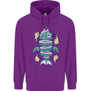 Funny Sliced Sushi Fish Fishing Fisherman Childrens Kids Hoodie Purple