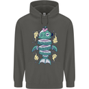 Funny Sliced Sushi Fish Fishing Fisherman Childrens Kids Hoodie Storm Grey