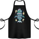 Funny Sliced Sushi Fish Fishing Fisherman Cotton Apron 100% Organic Black